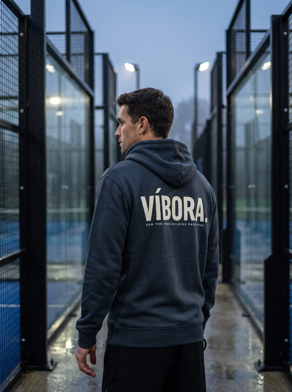 AP CLUB VÍBORA padel hoodie in India Ink Grey