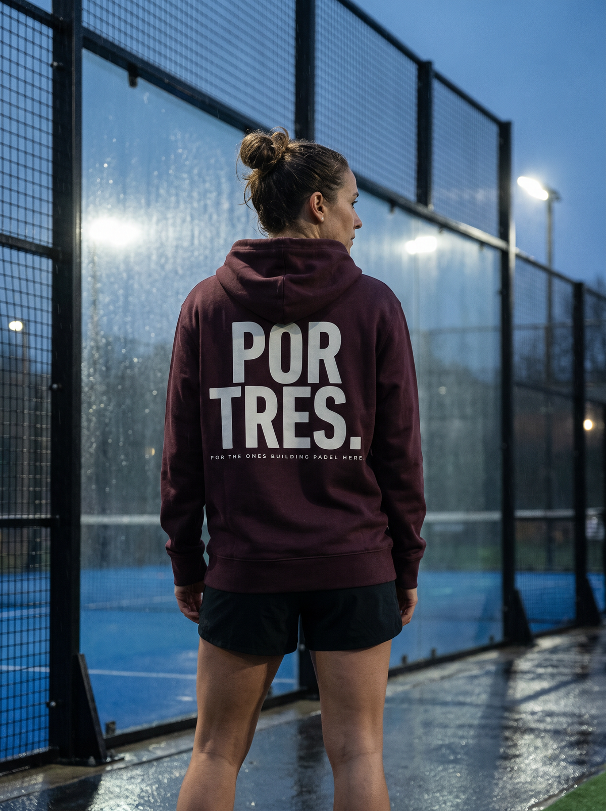AP CLUB POR TRES padel hoodie in Red Brown