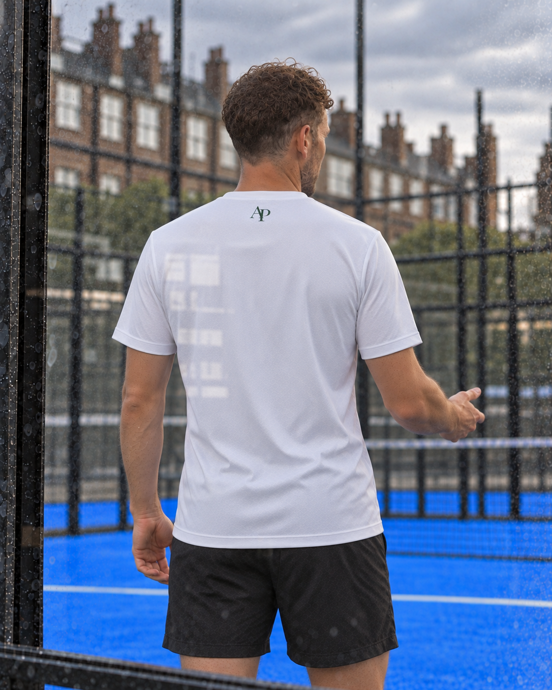 Arctic White AP Club Play Tee, lightweight performance padel T-shirt