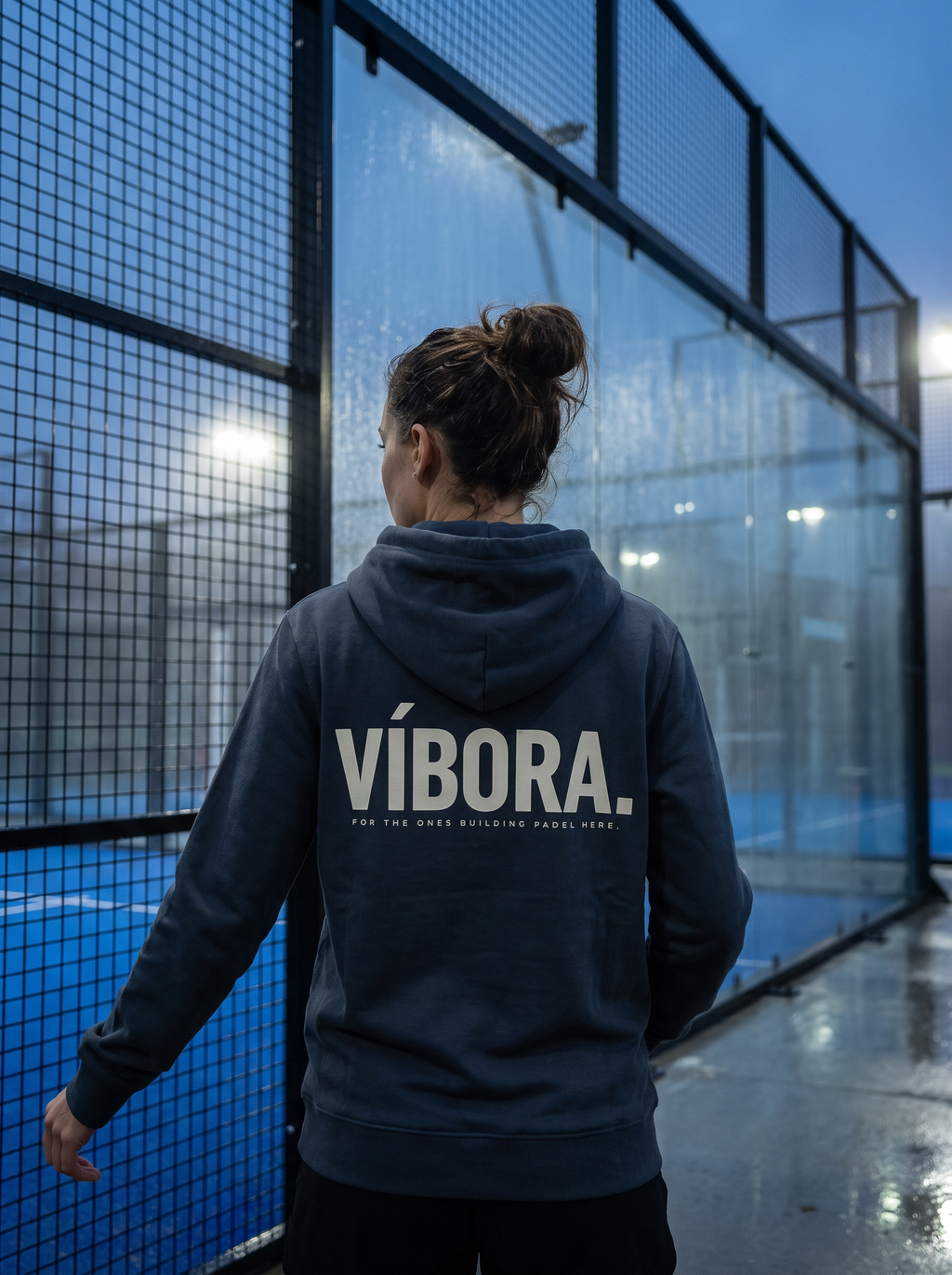 AP CLUB VÍBORA padel hoodie in India Ink Grey