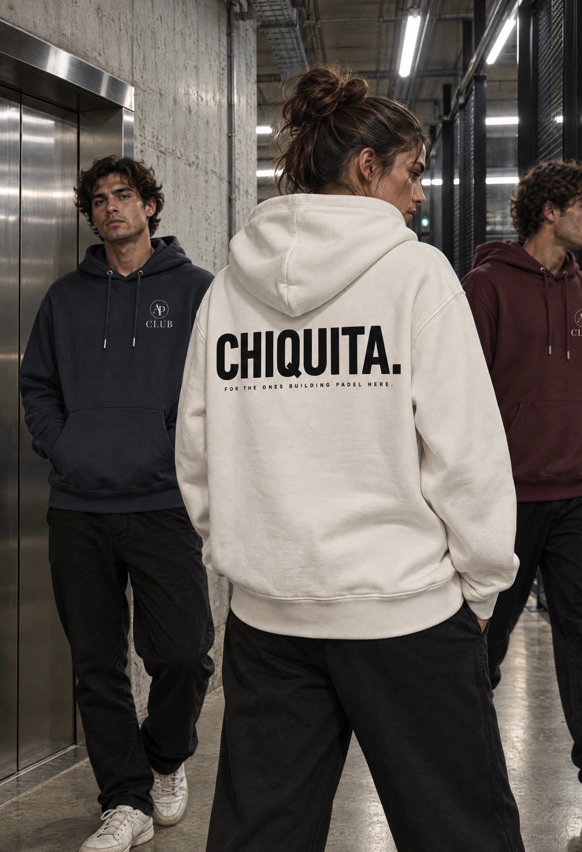 AP CLUB CHIQUITA padel hoodie in Off White