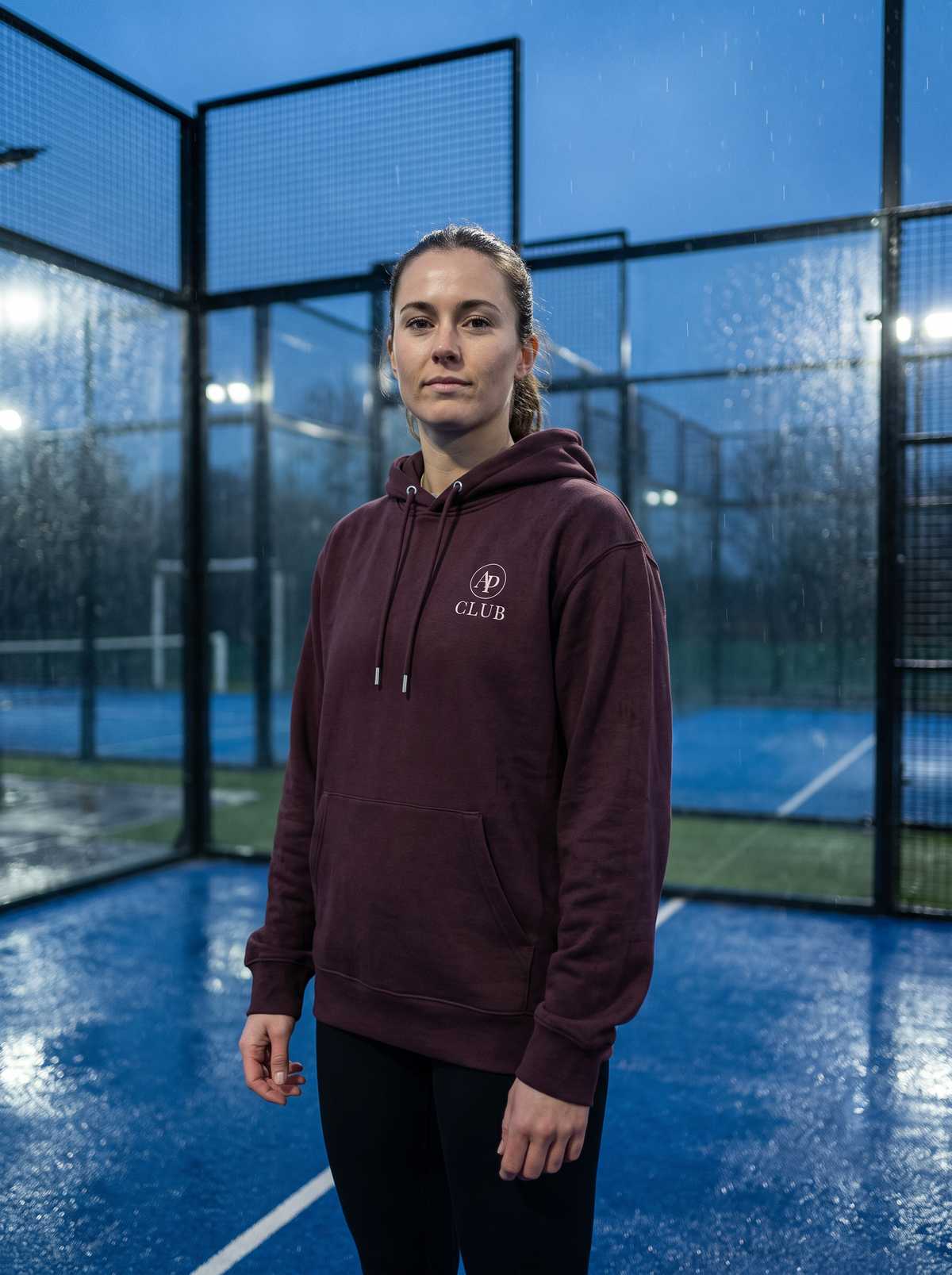 AP CLUB POR TRES padel hoodie in Red Brown