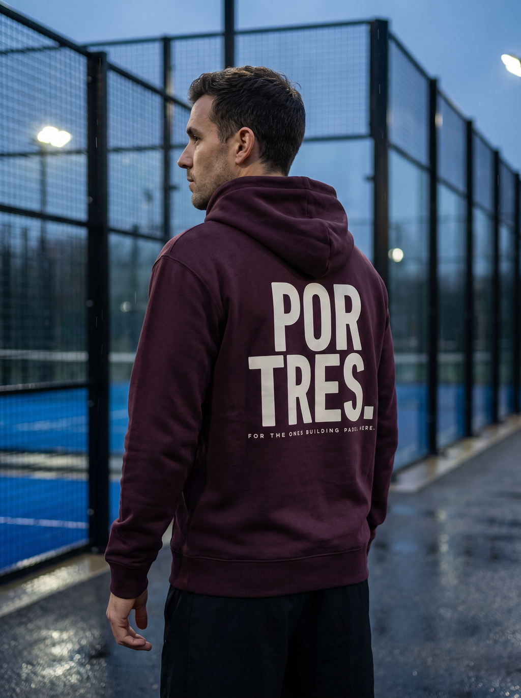 AP CLUB POR TRES padel hoodie in Red Brown