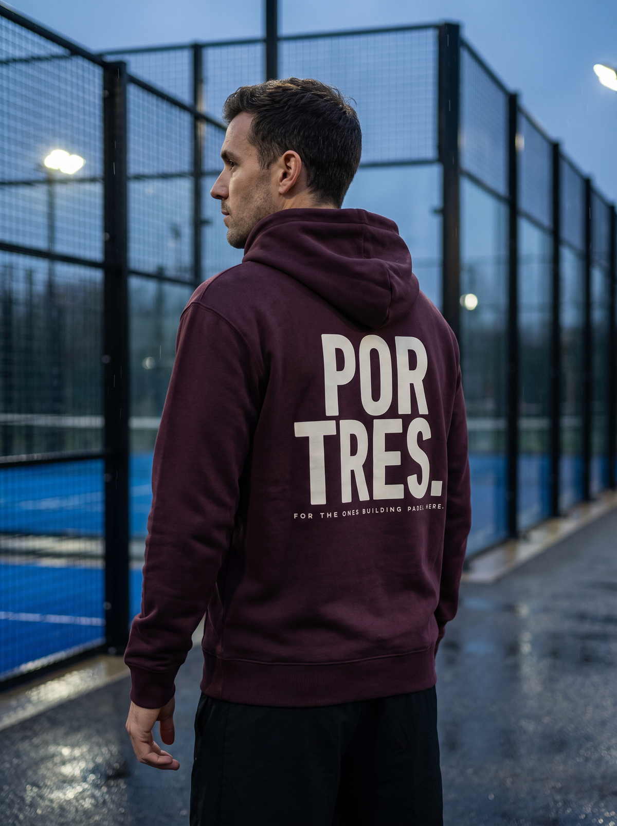 AP CLUB POR TRES padel hoodie in Red Brown