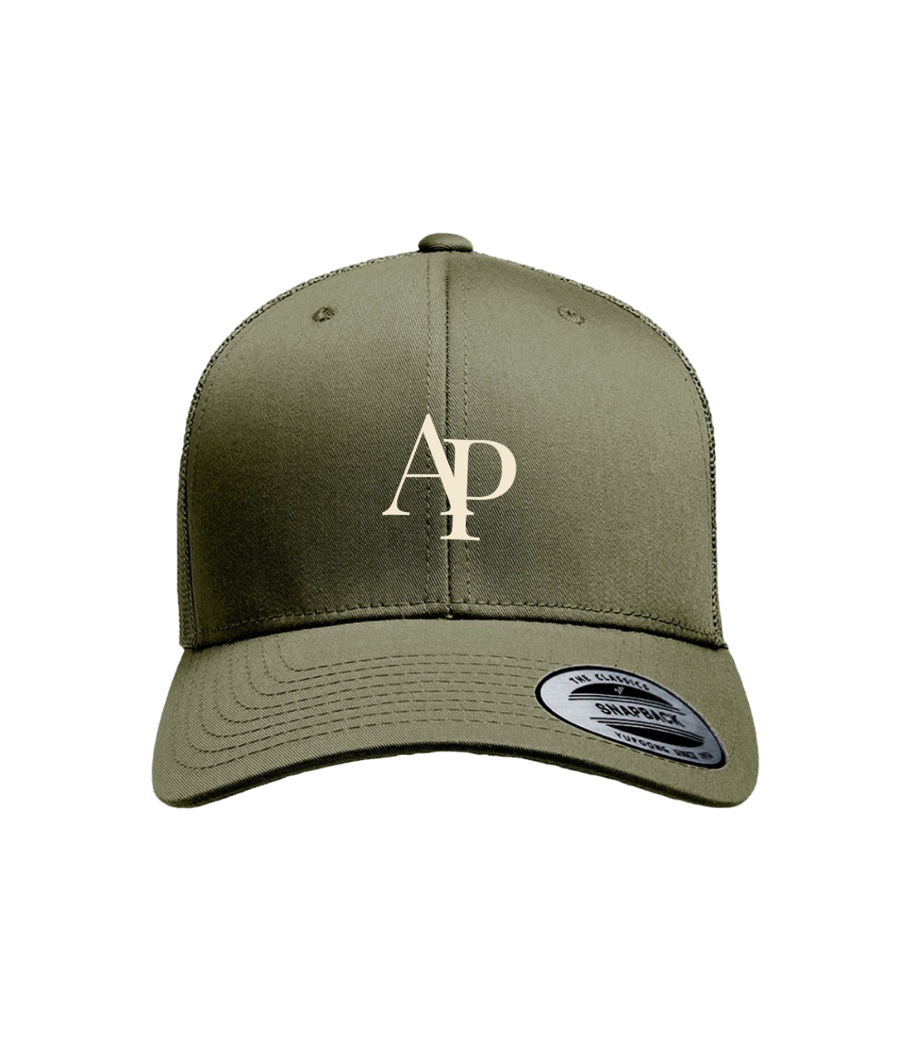 Green AP Club cap with a logo on a white background