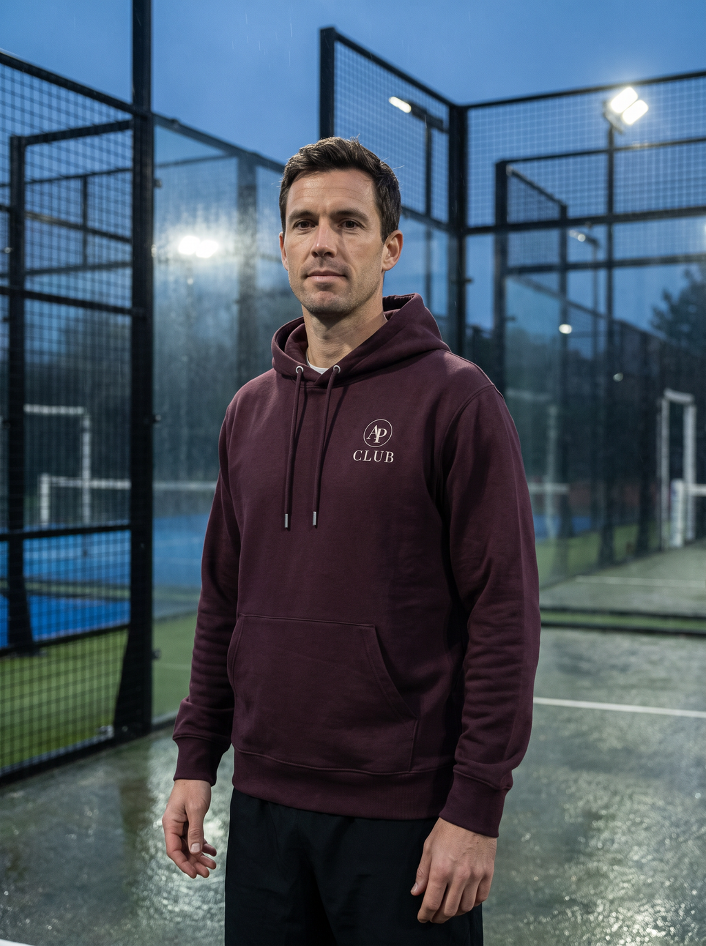 AP CLUB POR TRES padel hoodie in Red Brown