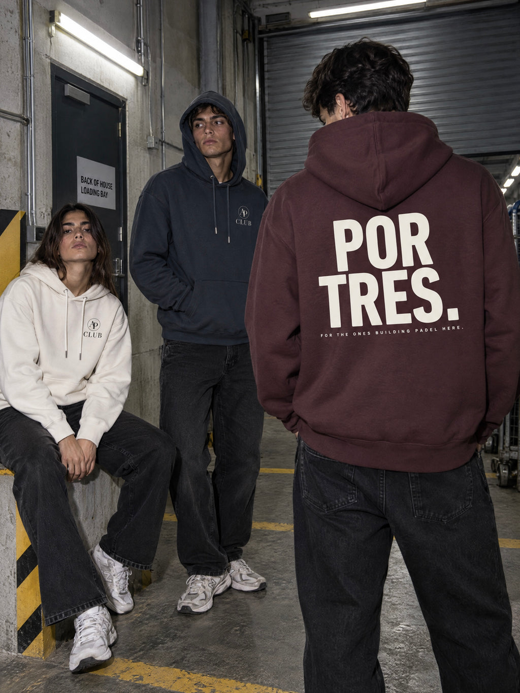 AP CLUB POR TRES padel hoodie in Red Brown