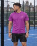 AP Club men's Vamos padel tee in magenta – front view
